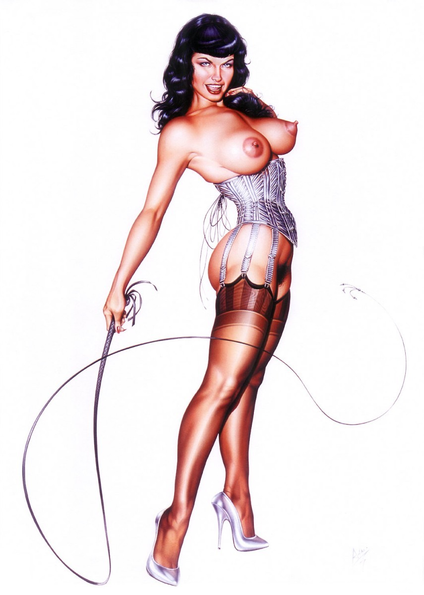 Naked waitresses in stockings