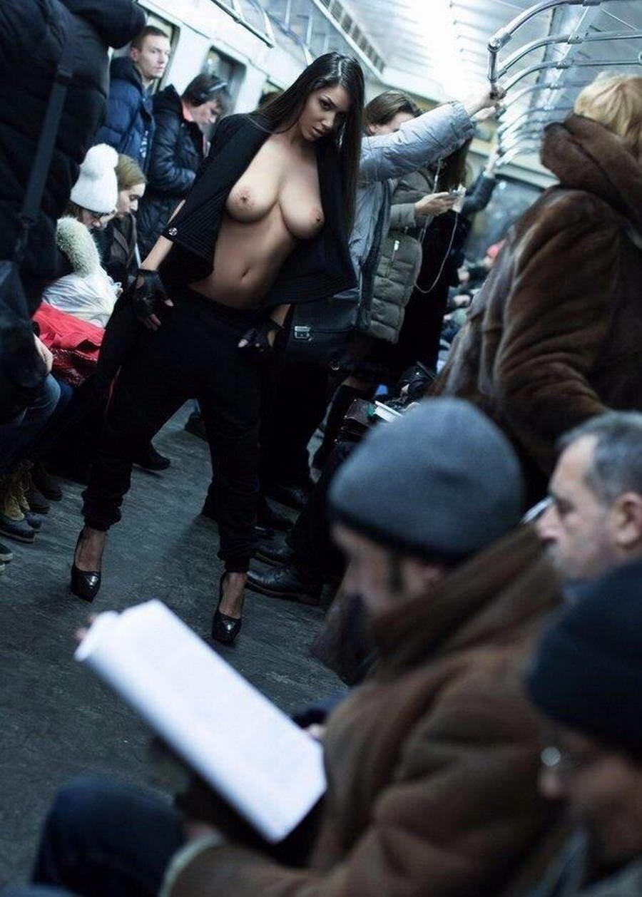 Naked women in transport