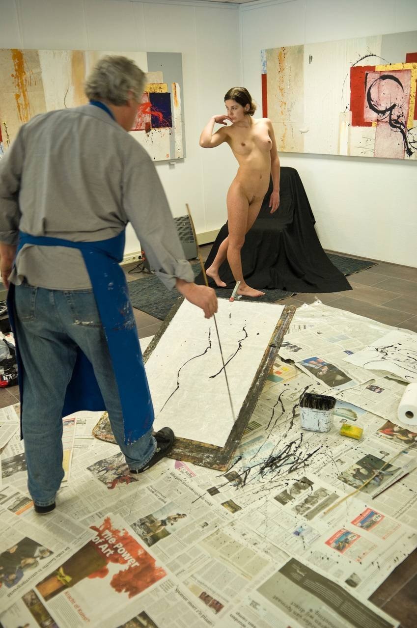 Porn movie Artist with a model