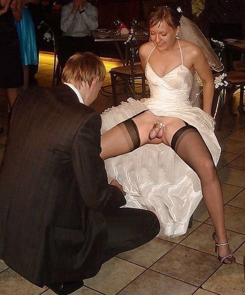 Drunk bride without panties