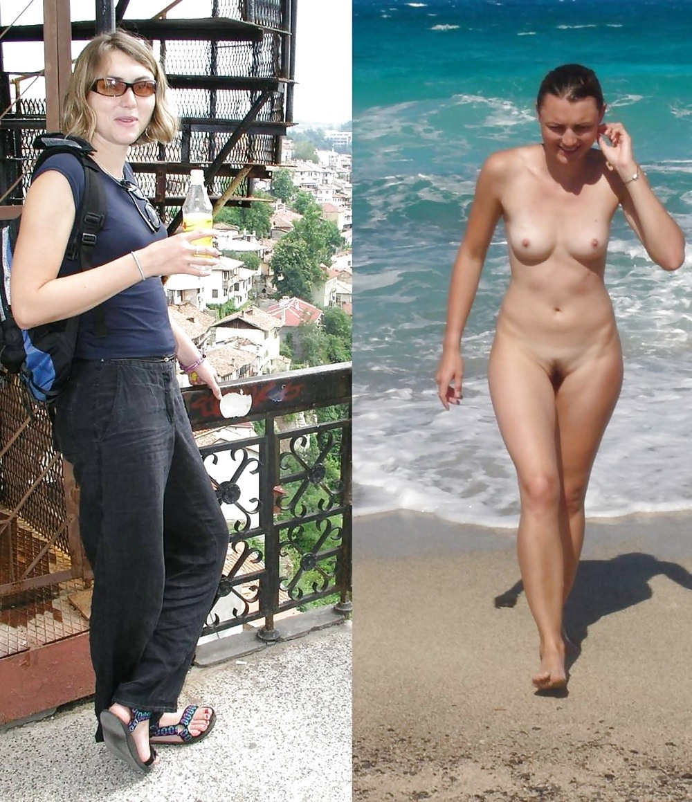 Married couples dressed and stripped