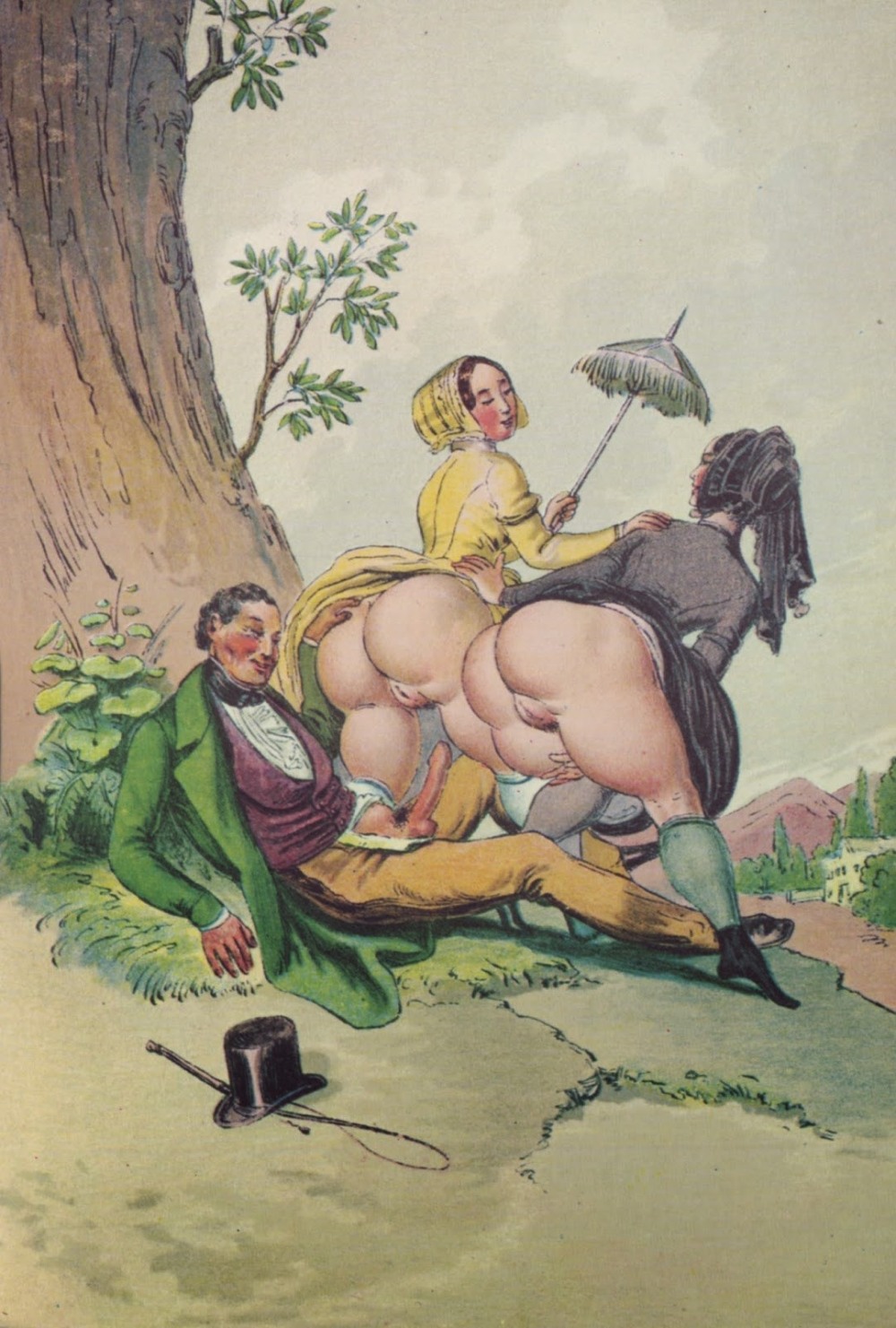 Erotic retro drawings of thick women