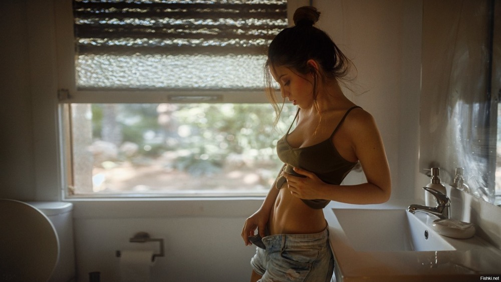 Girls are exposed in front of the camera