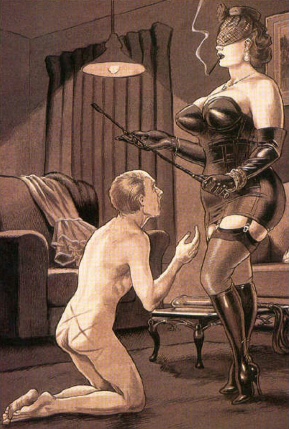 Femdom art drawings