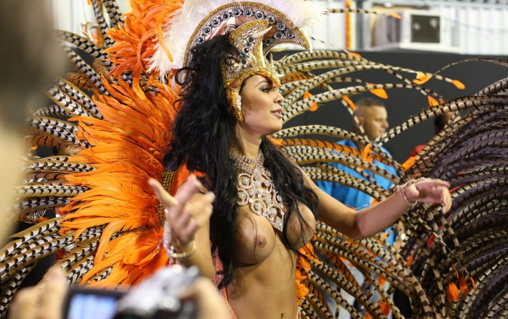 Naked women on the carnival