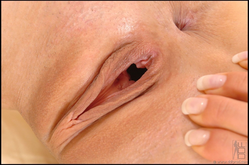 The beautiful vagina is large