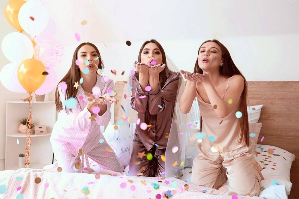 Pajama party with balls