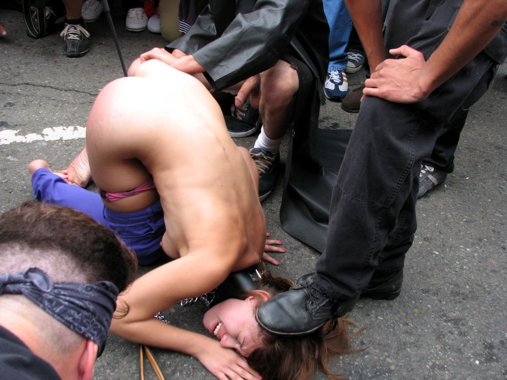 Naked women humiliation in public