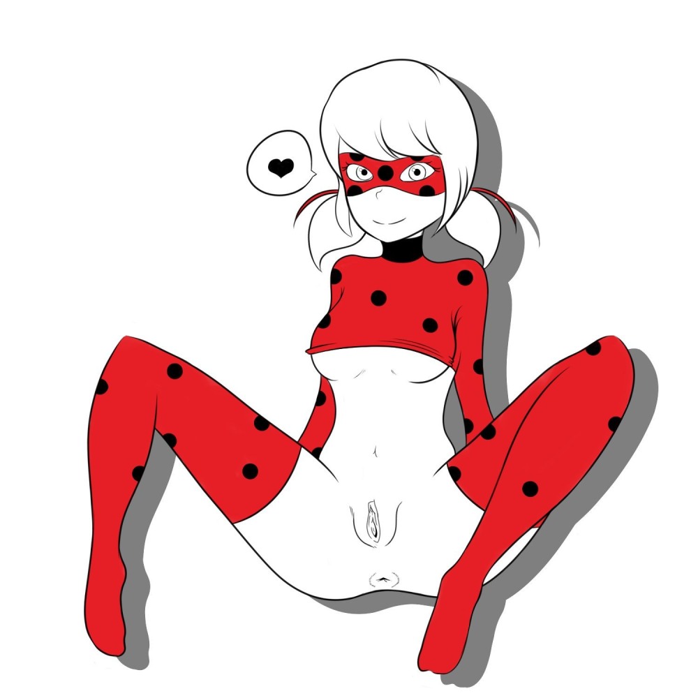 Lady Bug without panties pussy