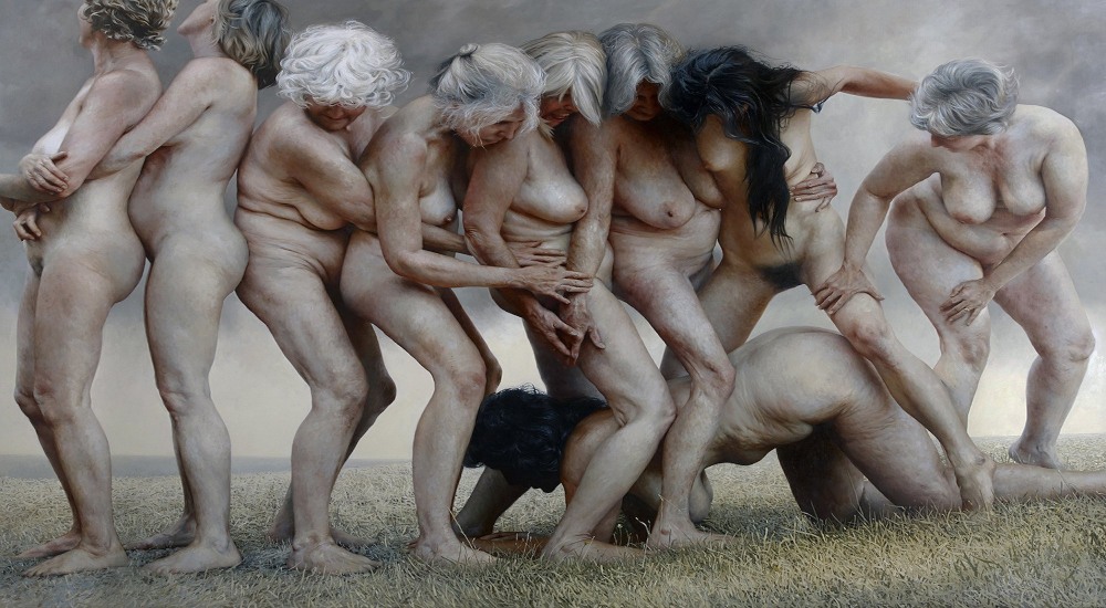 Naked ladies of different ages