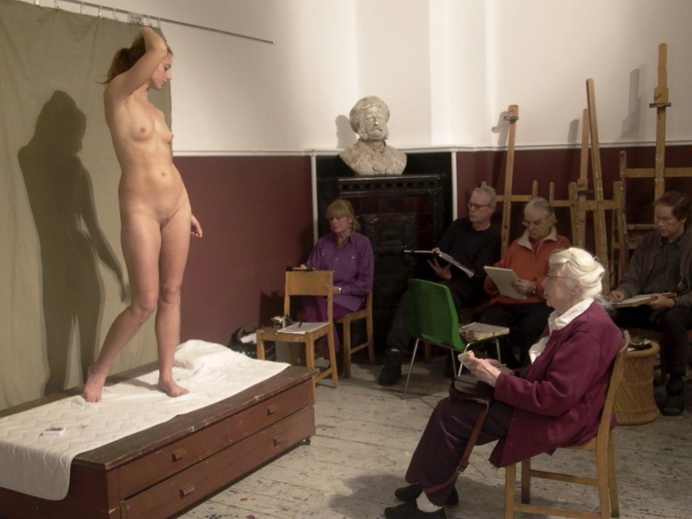 Porn movie Artist with a model