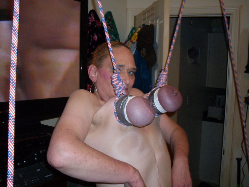 Blue tied boobs