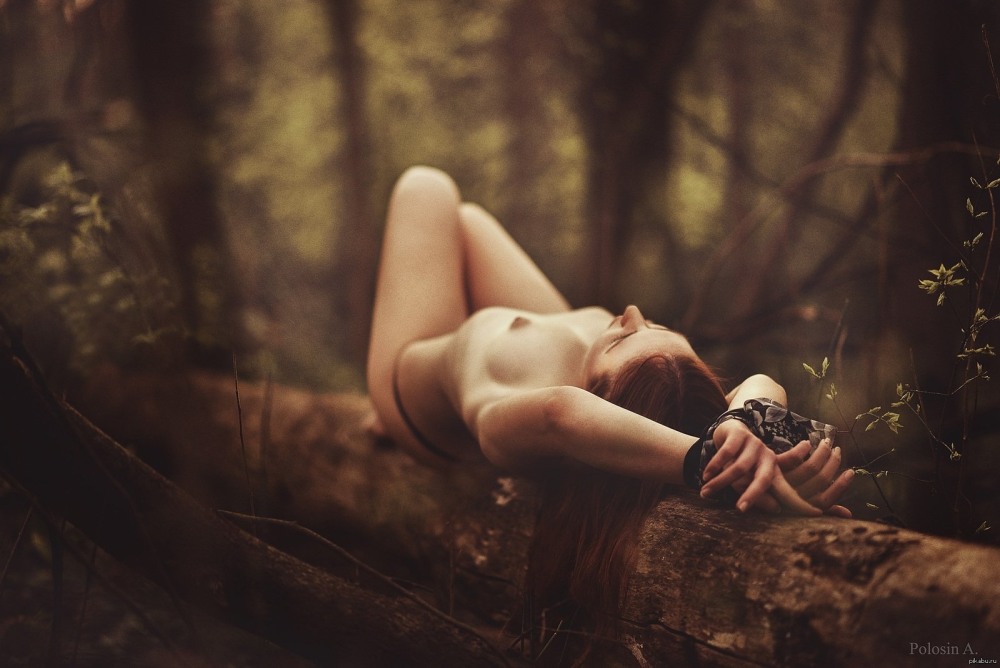 Laurena Garcia in the forest Nude