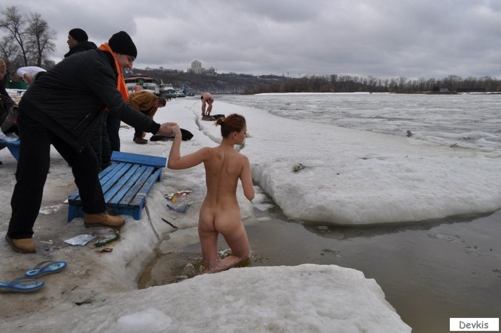 Epiphany bathing naked