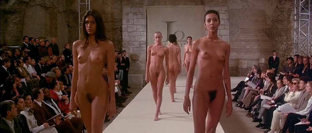 Naked men and women on the catwalk