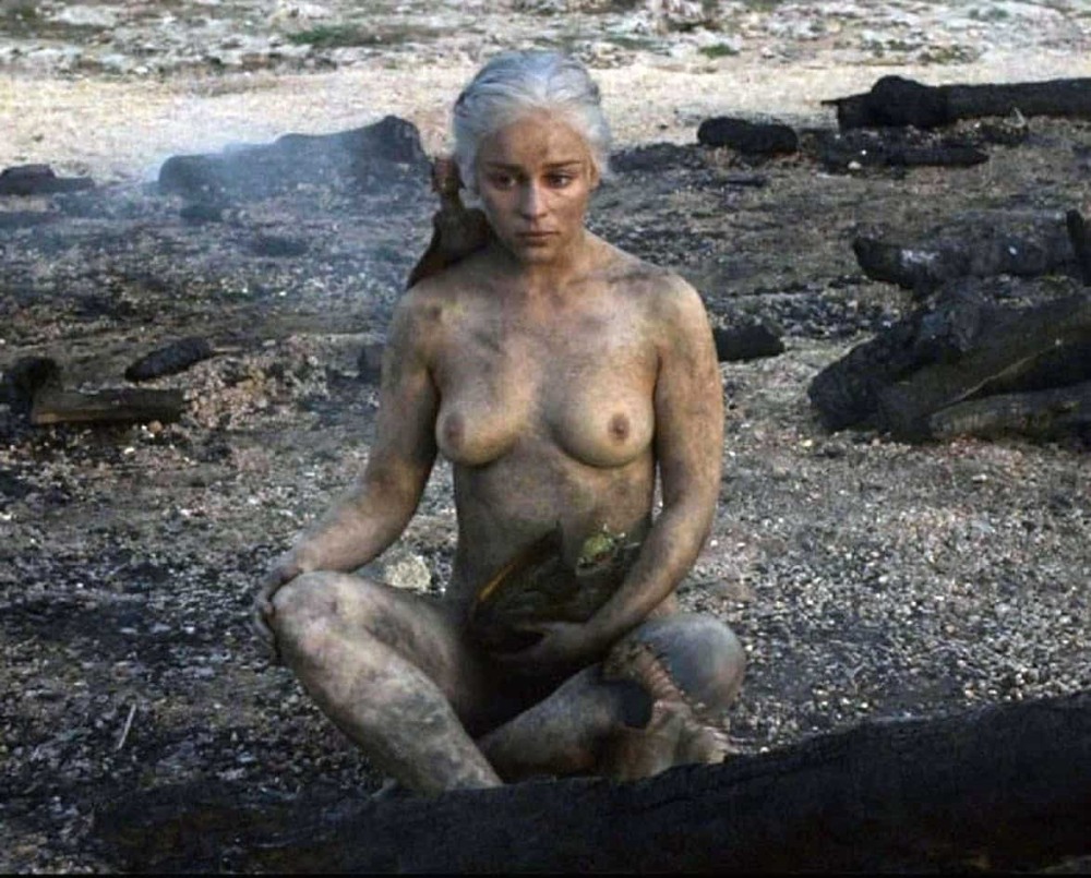 Naked Emilia Clark in the series Game of Thrones