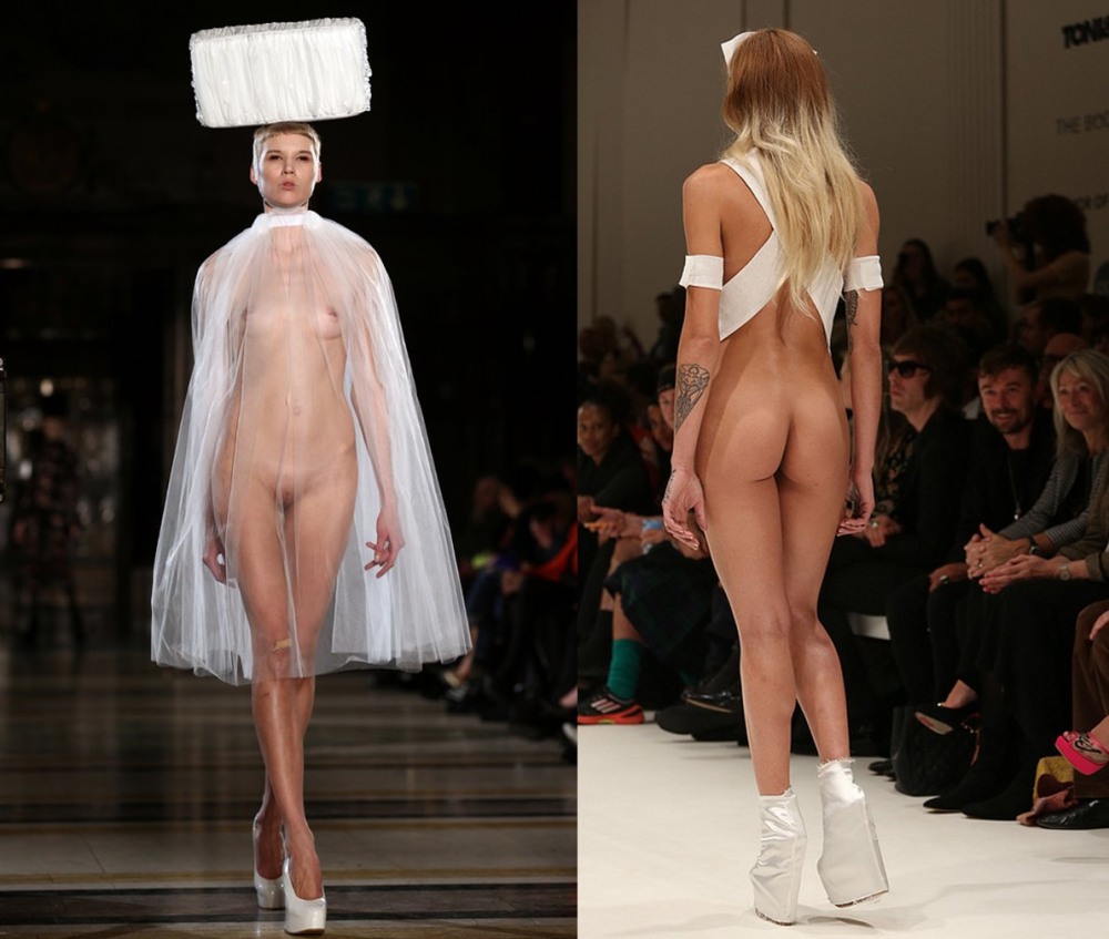 Naked models behind the scenes