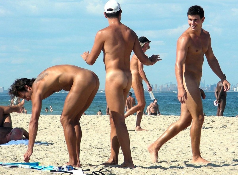 Naked Russian guys on the beach