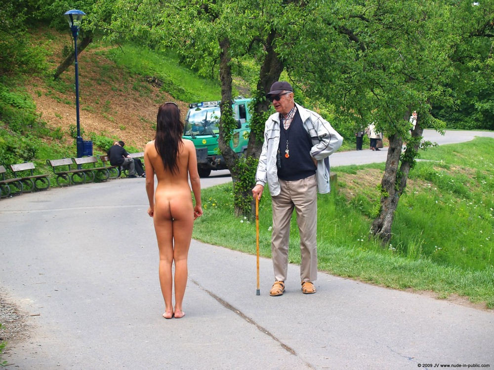 Naked women on the streets of the city