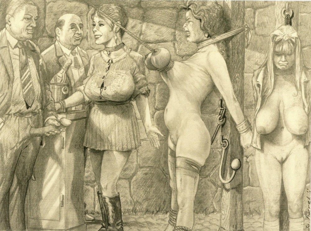 Retro torture of naked women
