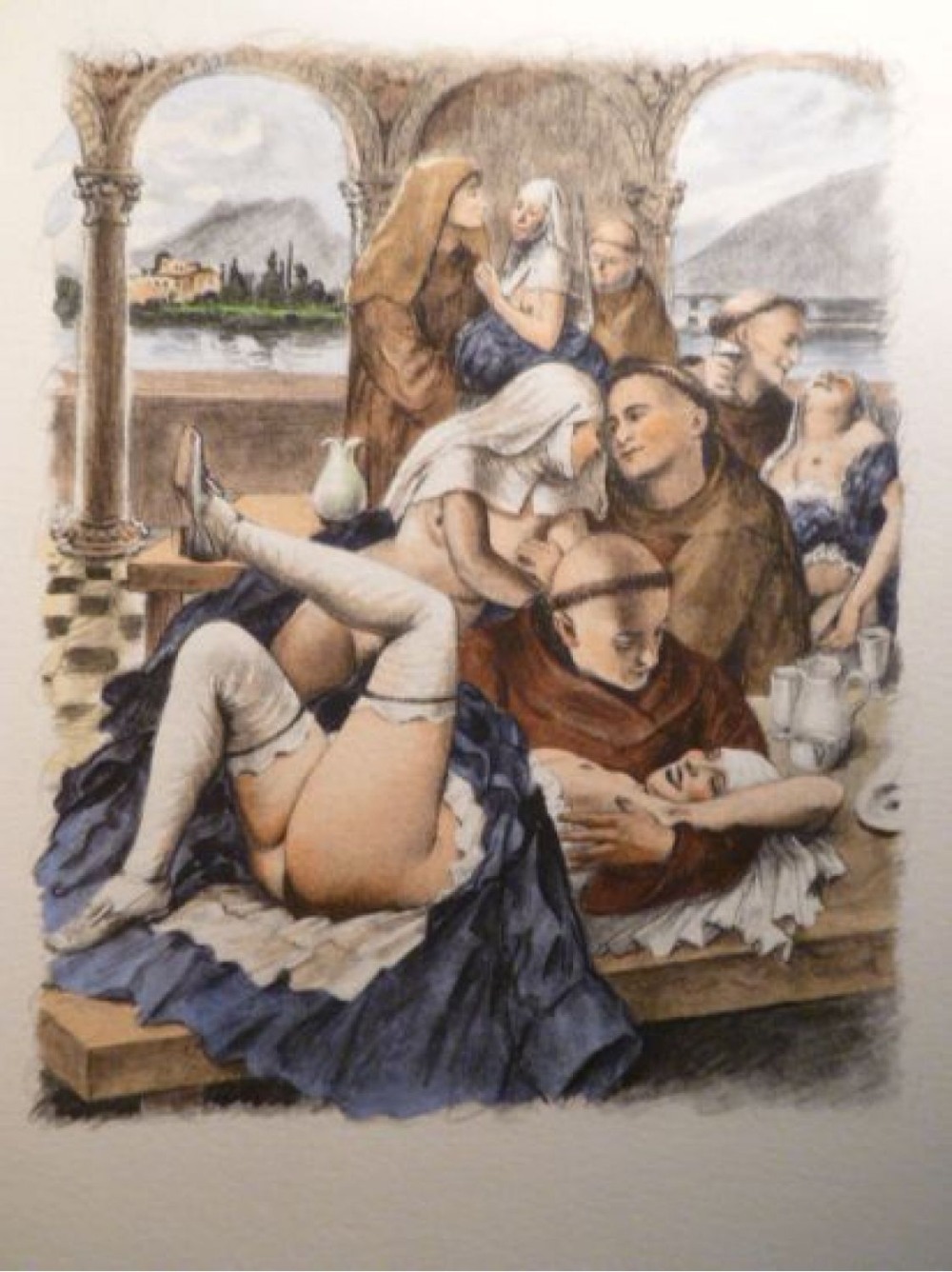 Medieval erotic illustration