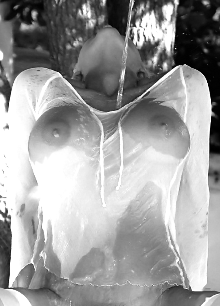 Beautiful breasts under a T -shirt