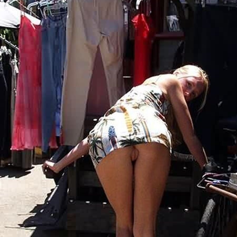 Showed pussy in public