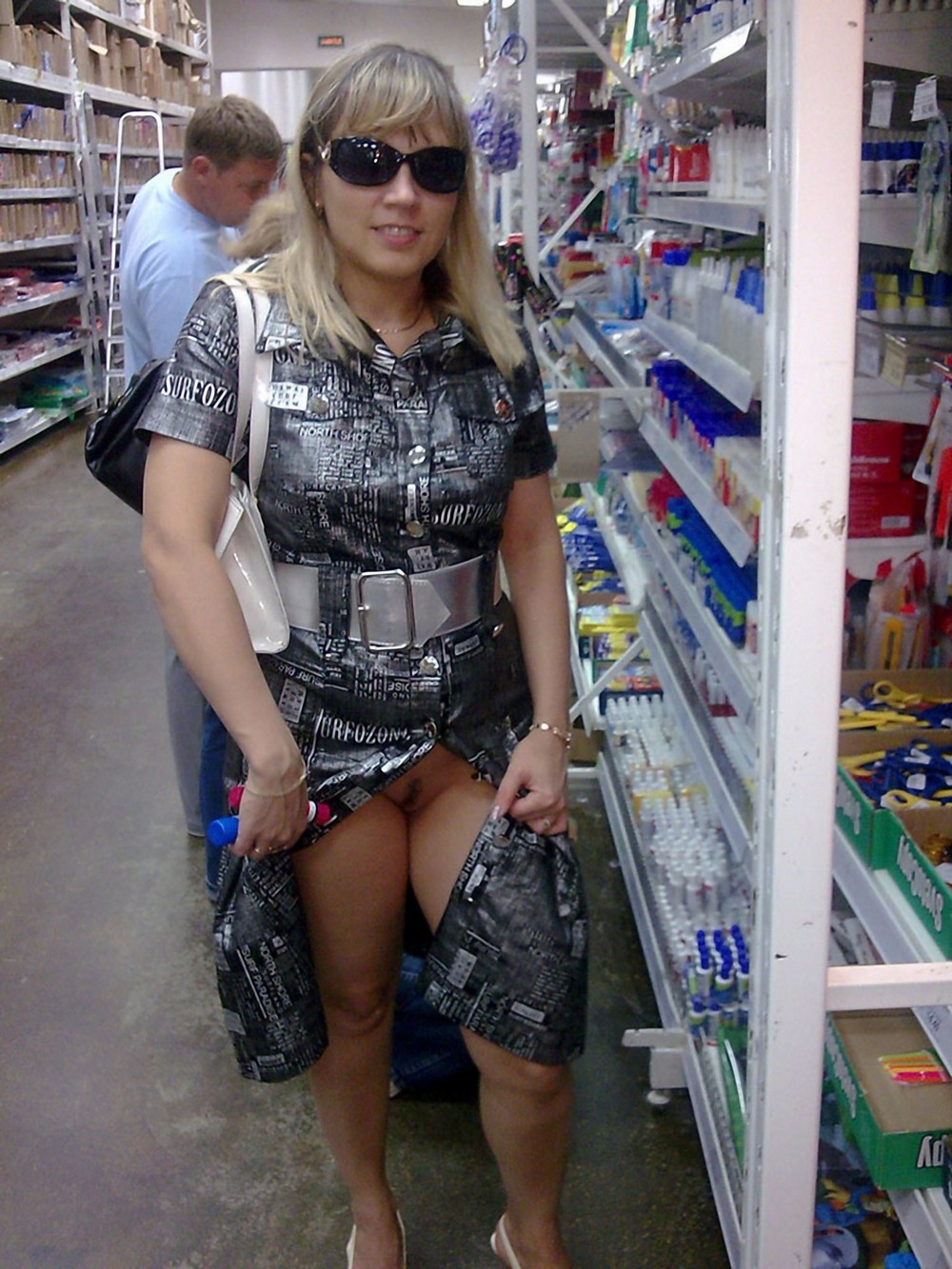 Bent down in a store without panties