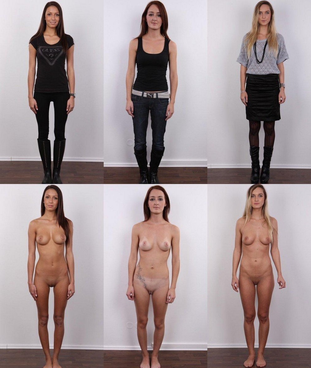 Slender women without clothes