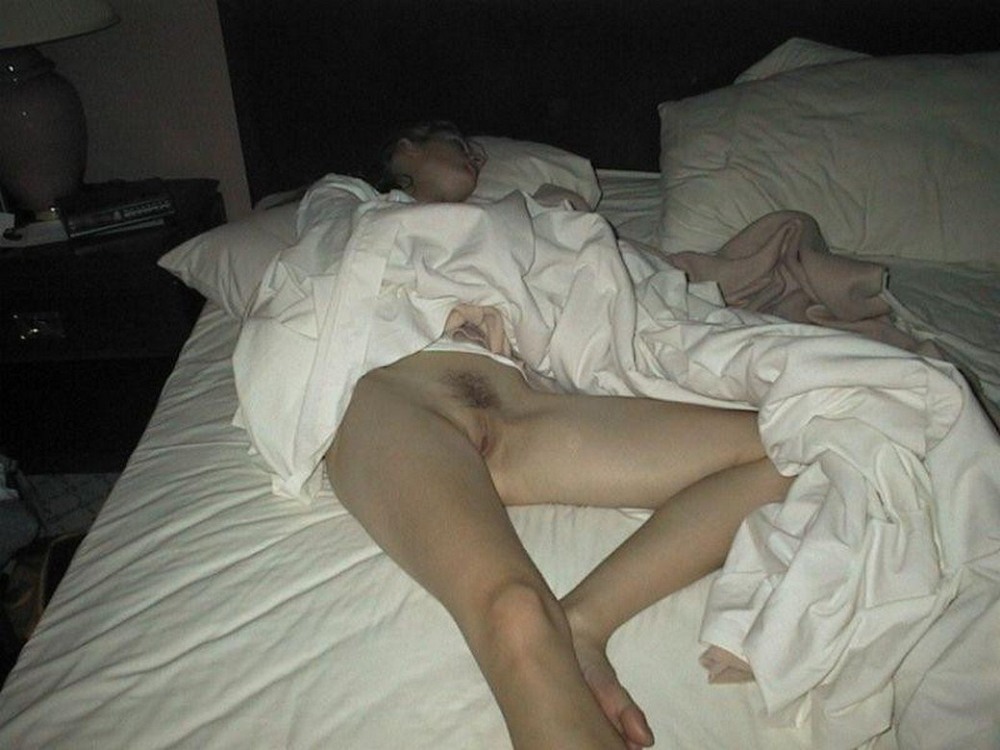 Naked drunken sleeping women