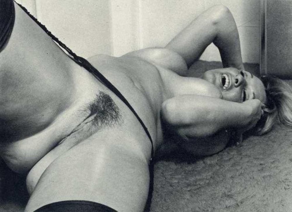 Retro women with unshaven pussies