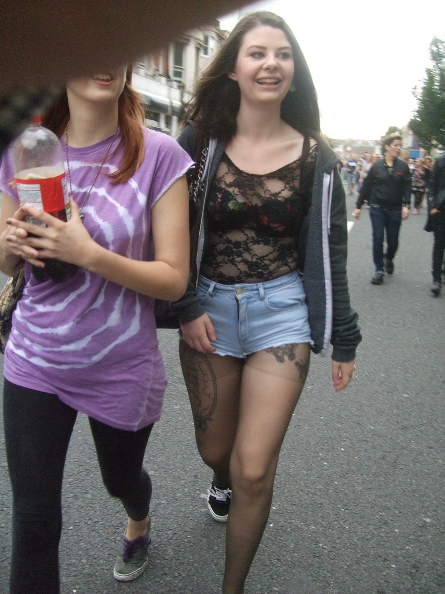 Tights are lowered down