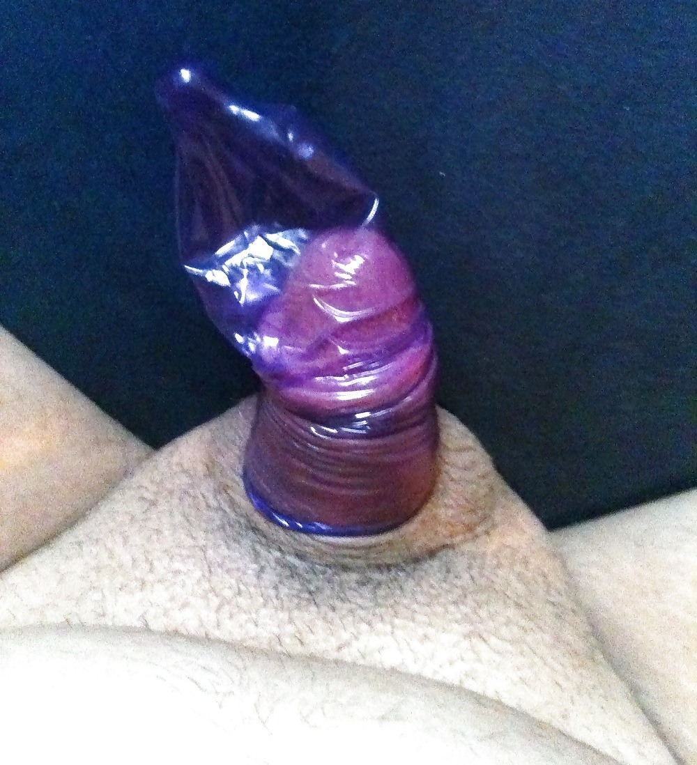 Large penis in condom