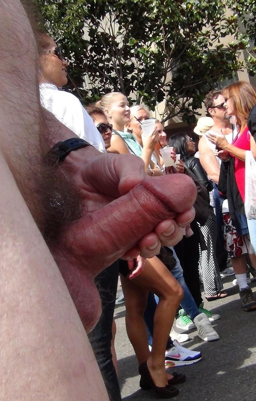 Jerking a member in a public place