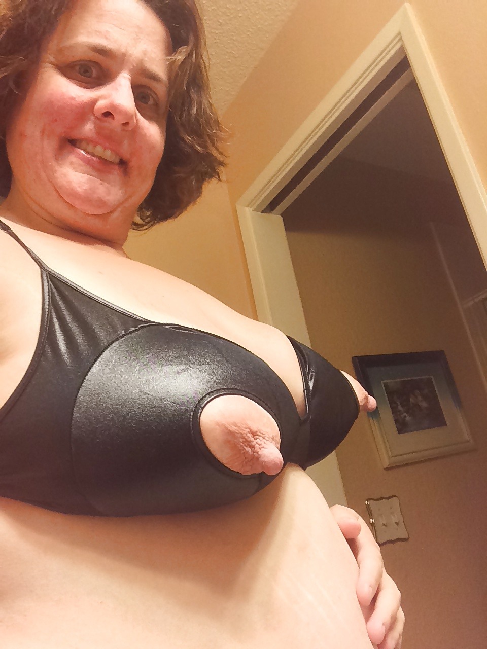 Granny Tits in Bra Big Nipples