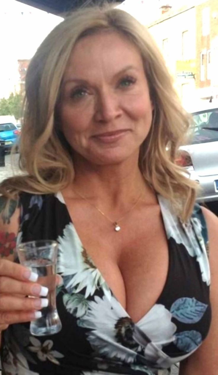 Granny with a big neckline