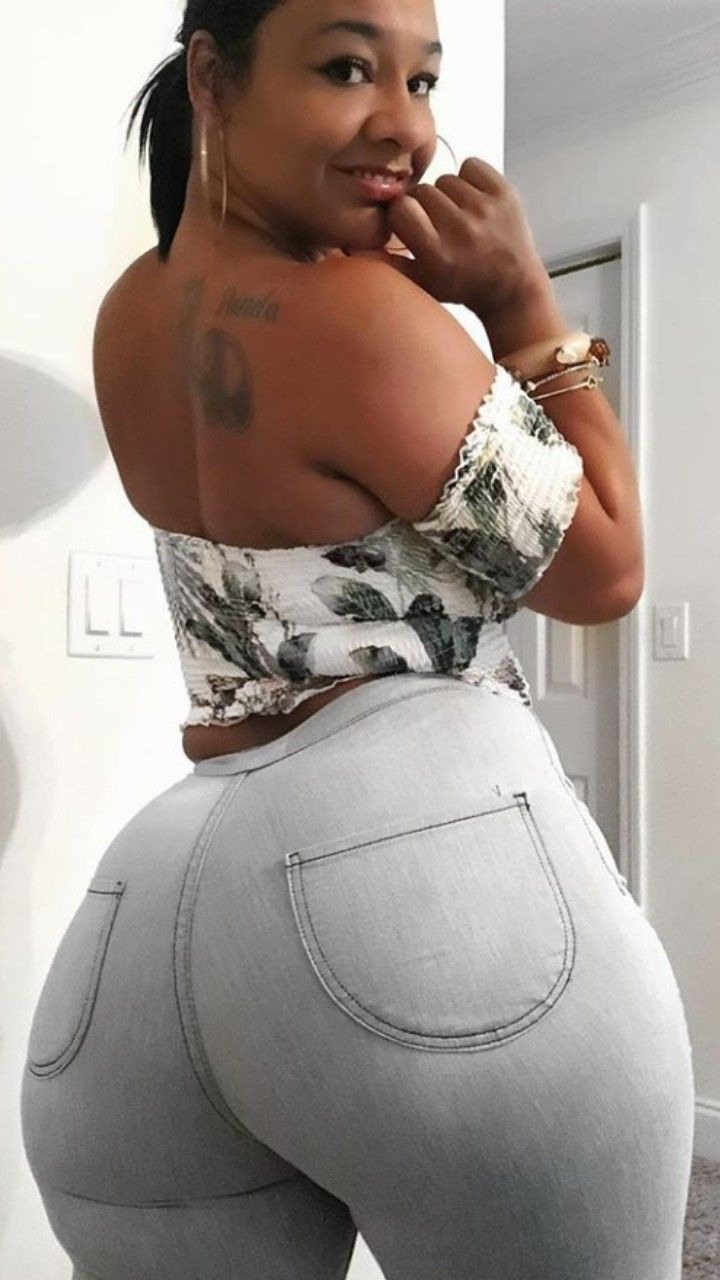 Full butt in tight jeans