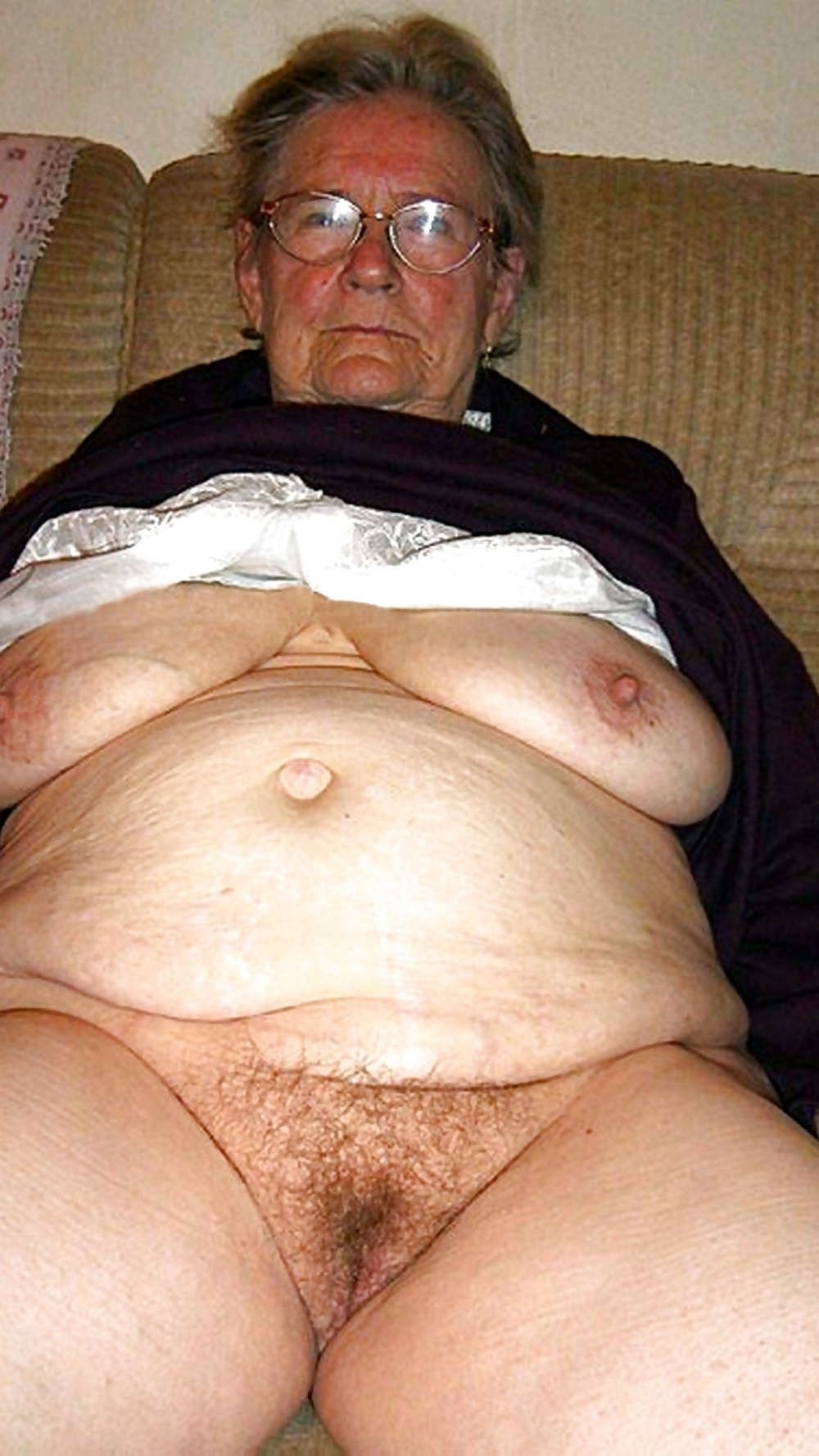 Naked very old old women