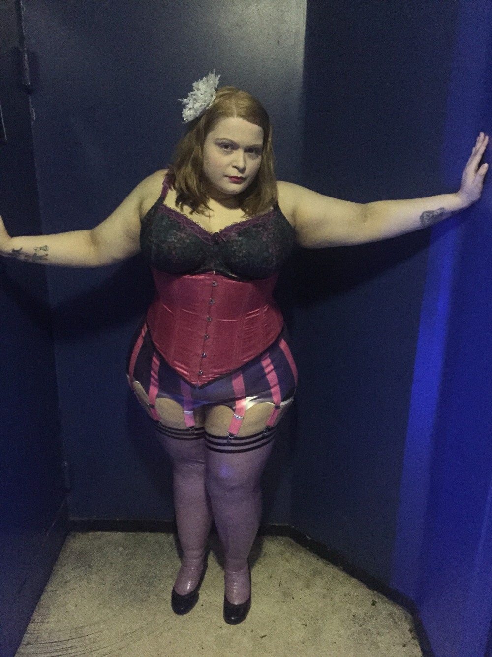 Fat bbw in stockings