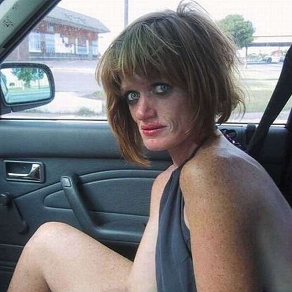 Terrible girl by car