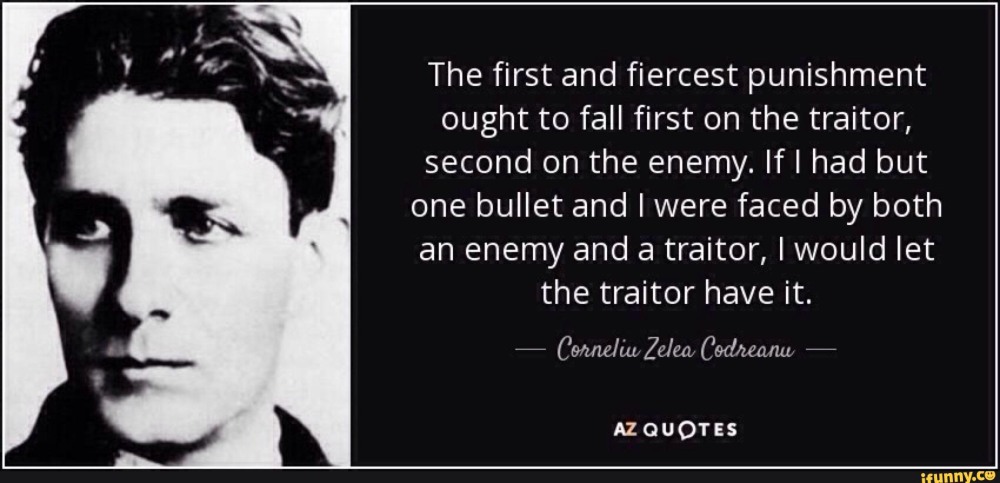 Codreanu First Bullet Quote