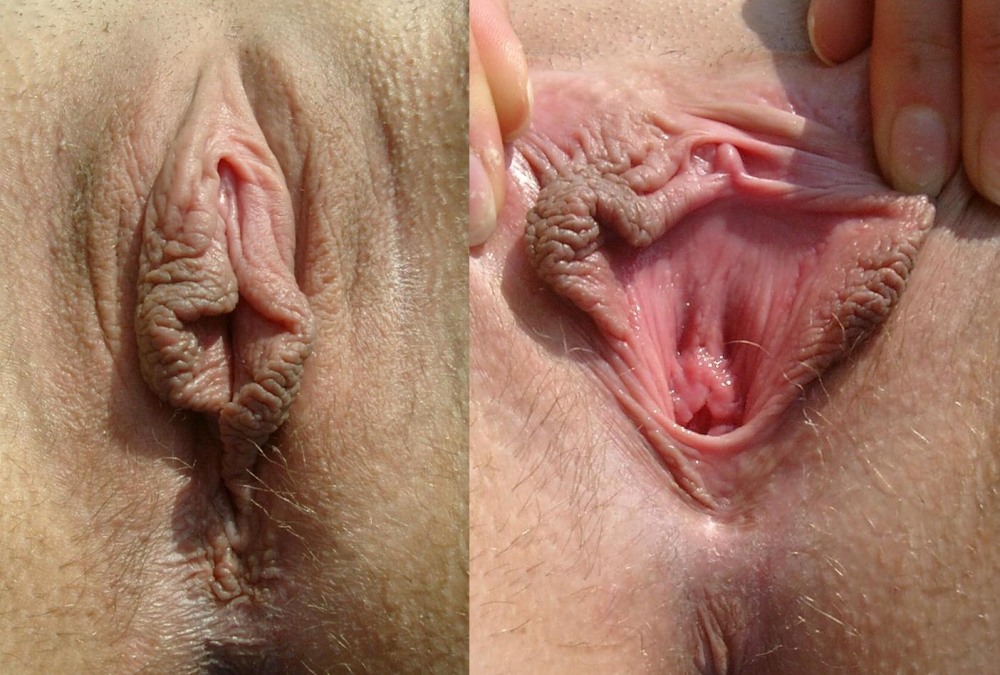 Women's vagina before and after excitement