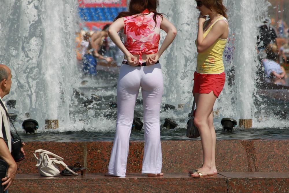 Drawn jeans on a girl