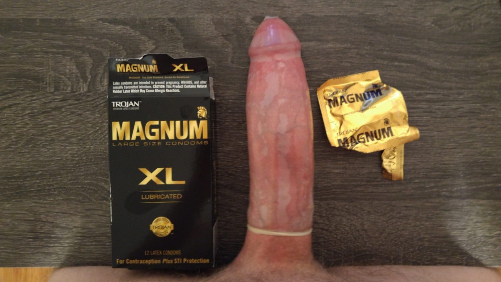 Male member in condom