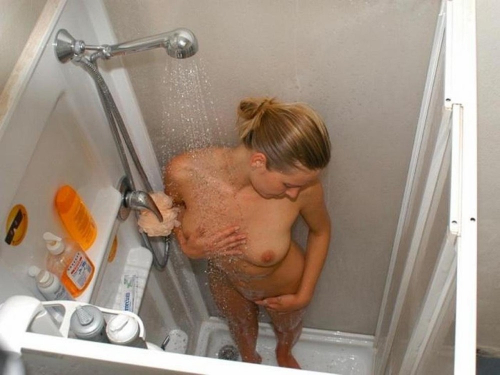 Camera in a female shower
