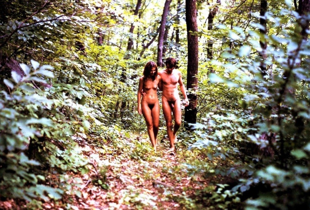 Skinny Dark Haired Teenager Striping Naked Outdoors
