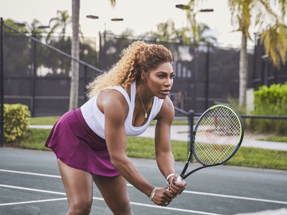 Serena Williams from behind