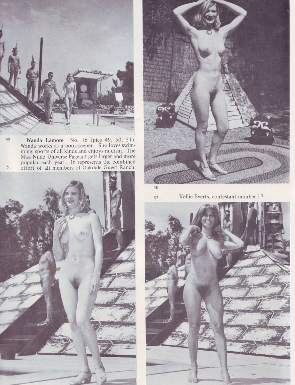 Beauty contest of naked women