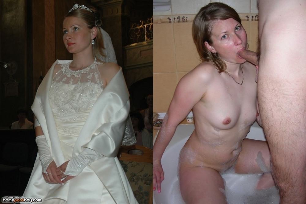 Naked bride on a wedding night