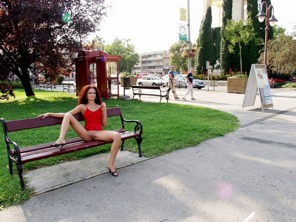 Crazy fuck on a bench